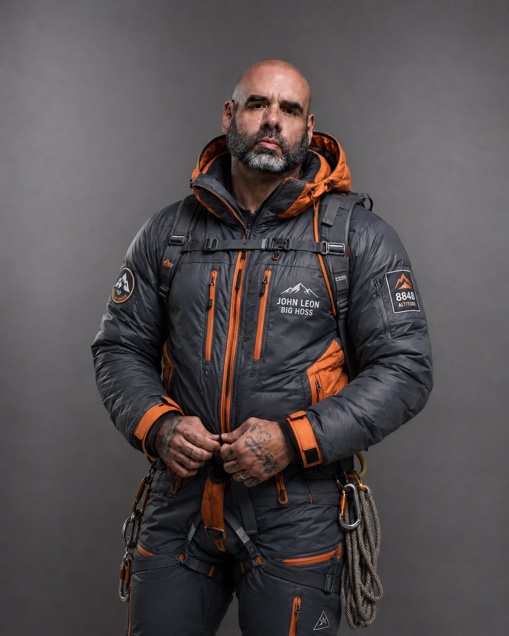 John Leon in mountaineering gear